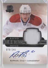 2011-12 Upper Deck The Cup Rookie 70/249 Raphael Diaz #156 Patch Auto h3a