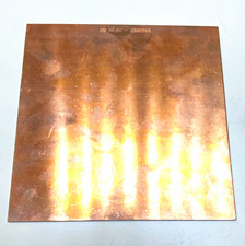Copper Sheet Metal Flat Stock 10 x 9.97 x 0.125 in Thick, MPN 25907AB
