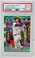 2019 Bowman Chrome GREEN REFRACTOR - ANDRE LIPCIUS RC Card /50 PSA 10 GEM MINT