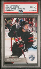 2023 Upper Deck Game Dated Moments CONNOR BEDARD #1 PSA 10 Team Canada