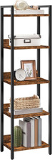 Bookshelf, 5-Tier Bookcase, Standing Book Shelf for Small Space, Storage Shelf O
