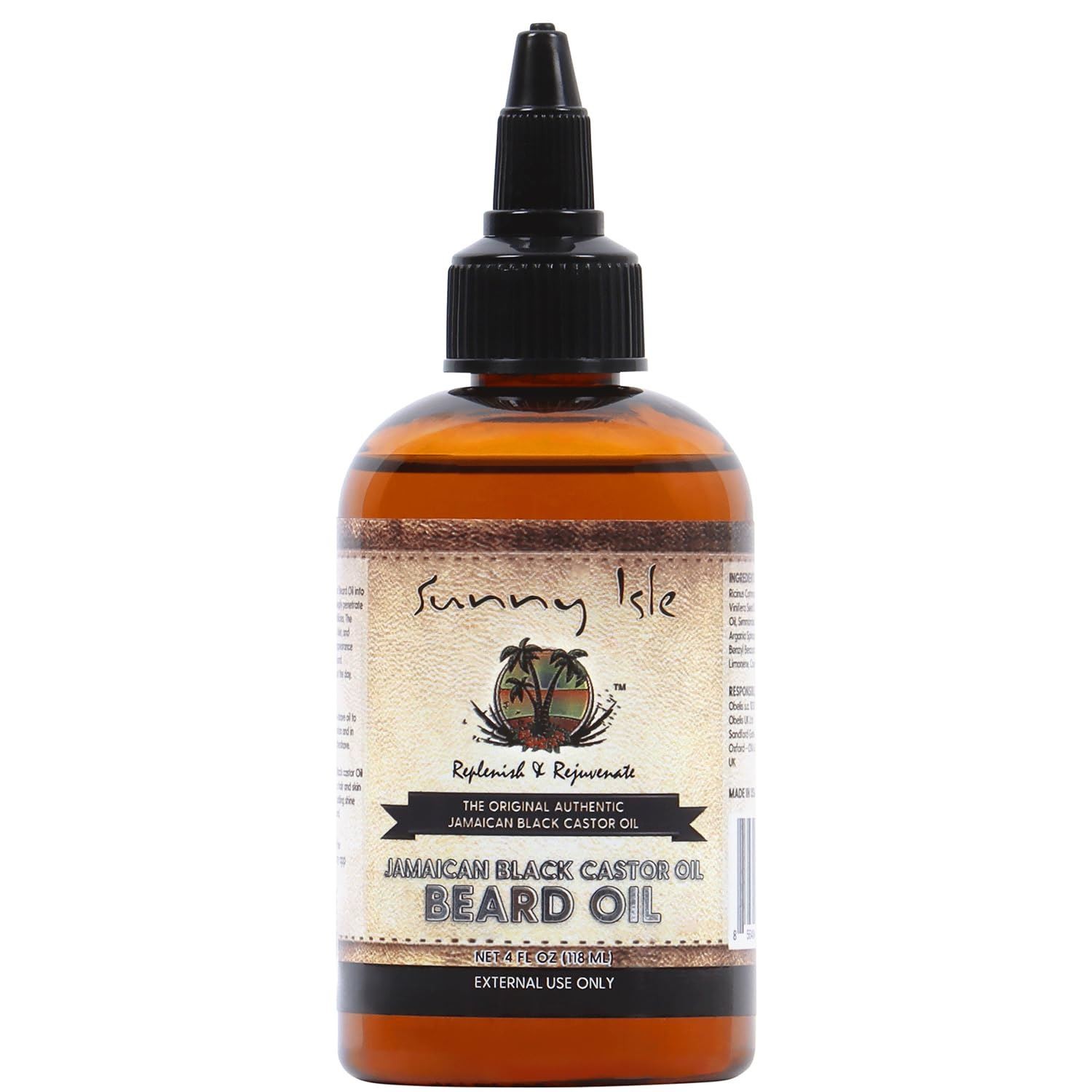 Sunny Isle Jamaican Black Castor Beard Oil 4oz