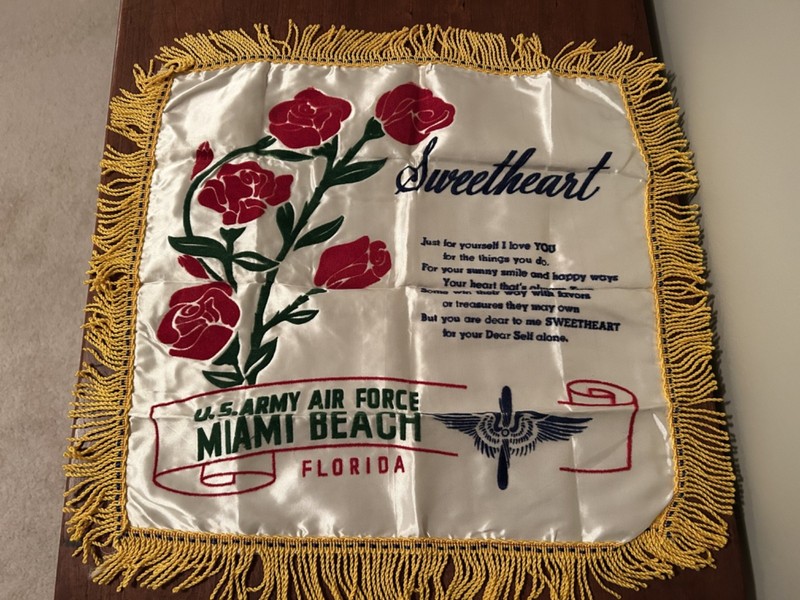WWII WORLD WAR  2  U.S. ARMY AIR FORCE  SWEETHEART PILLOW SHAM/COVER