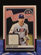 2025 Panini  USA Baseball Stars And Stripes #USA-AJ Andrew Jimenez Game Worn...