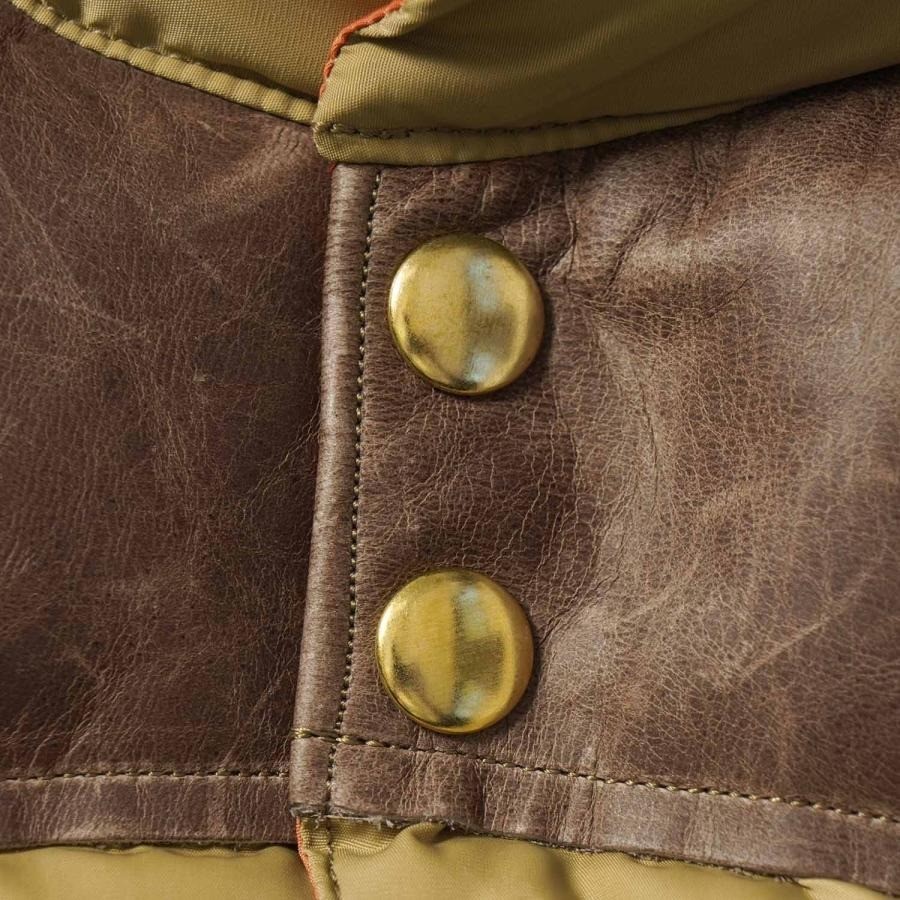 Rocky Mountain Featherbed × WAREHOUSE Down Vest Size 42 ivory camel Mens Fashion image 4