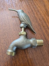 Vintage massiver Messing Kolibri Vogel Outdoor Wasserhahn Zapfen