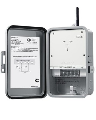 800 Series Z-Wave Long Range Timer, Heavy Duty 3HP, 240VAC, 40-Amp Metal Box