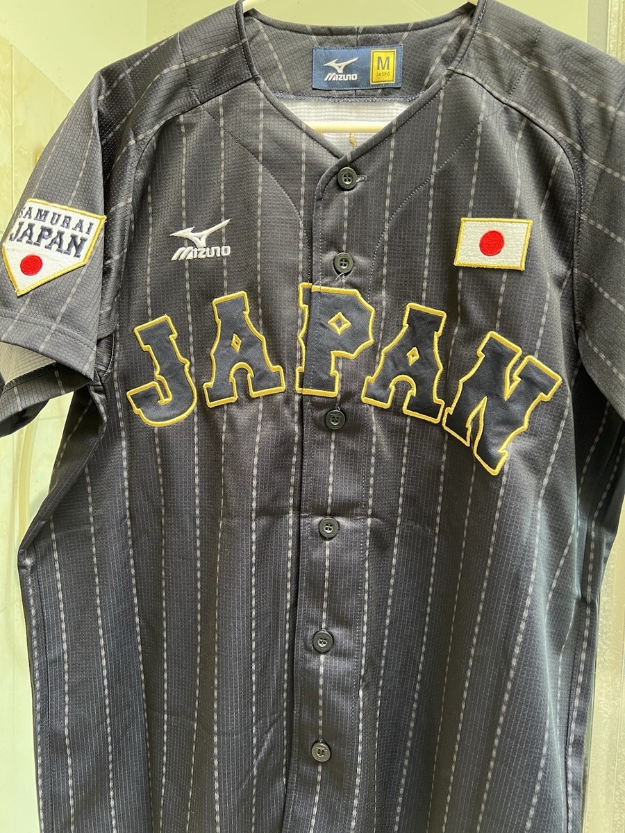 NEW MIZUNO Japan WBC WORLD BASEBALL Classic Jersey Navy Blue/Grey