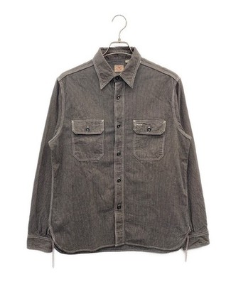 Sugar Cane SC25511 Long Sleeve  Jean Cord Work Shirt Size L Black Japan