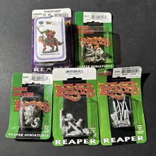 Reaper Miniatures: Lot Of 5 Unpainted Unassembled Sealed Figures Metal B2168
