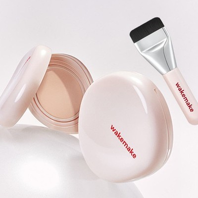 WAKEMAKE Water Glow Coating Balm Cushion  12.5g + Refill + Brush / NEW