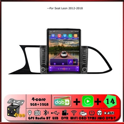 9.7'' Android 14 Car Stereo GPS Navigation Carplay DAB WIFI For Seat Leon 2012-2018