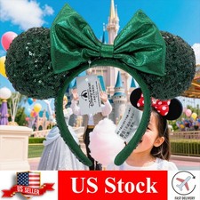 US Disney-Park's Ears Edition Minnie Mouse Emerald Green Sequins Headband 2022