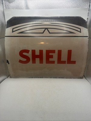 Curved Glass Panel Shell Gas Oil Pump Advertising Sign