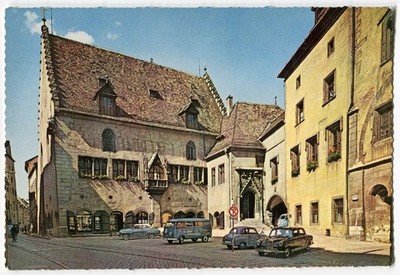 Ak Regensburg,Altes Rathaus, VW Bus T1, Mercedes W120, Skoda Oktavia...ungel.