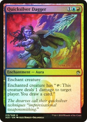 MTG FOIL Quicksilver Dagger  - Masters 25 #215