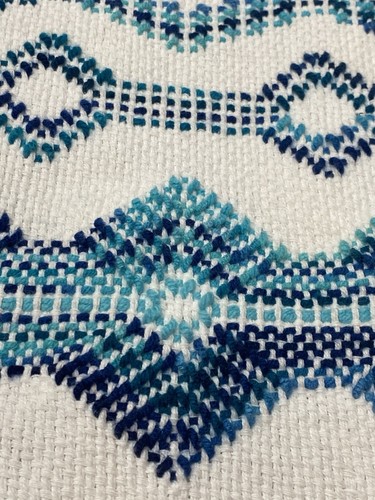 Hand Woven Cotton Textile Throw Blanket “signed” - Picture 2 of 8
