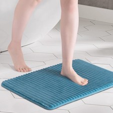 Charcoal Infused Memory Foam Bath Mat NonSlip Thick Absorbent 17x24 Inch