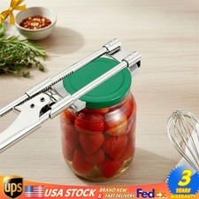2 Can Openers Set For Weak Hands Adjustable Stainless Steel Jar Non-slip Opener