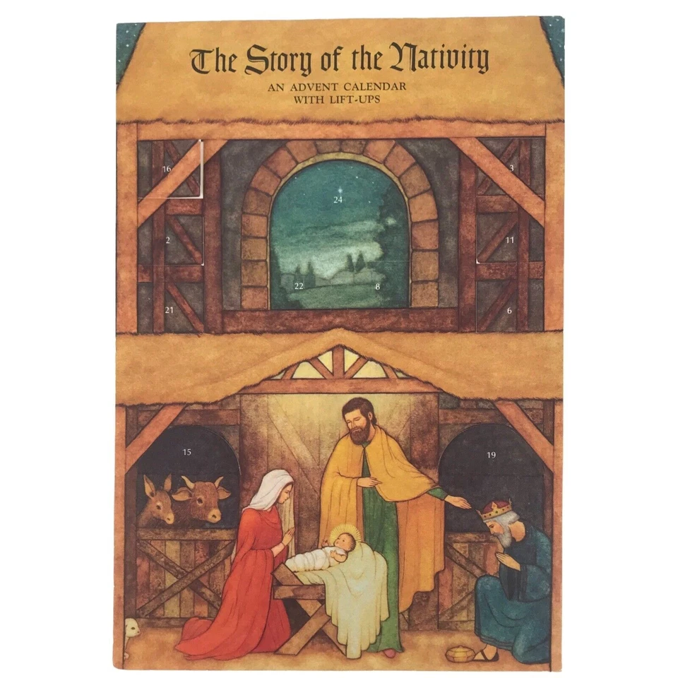 Hallmark Story Of The Nativity First Christmas Cardstock Lift-Up Advent Calendar - Image 2 of 4