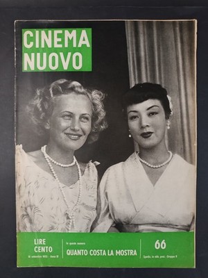 Rivista CINEMA NUOVO QUANTO COSTA LA MOSTRA n 66 (1955) Velta Line e Maciko Kio