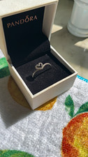 PANDORA 925 Sterling Silver Heart Clear CZ Pa...