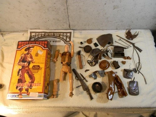 Vintage MARX Johnny West Best of the West Cowboy Figure with Lots of Gear READ!