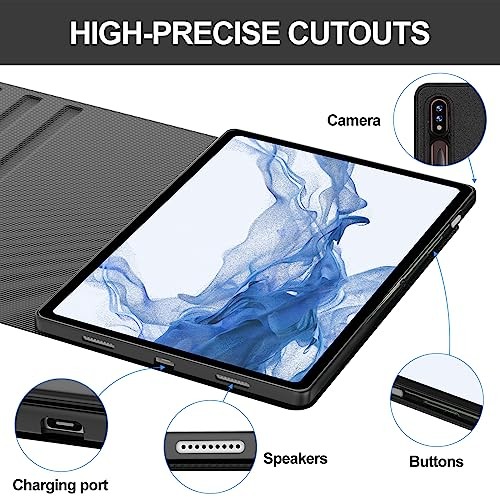 Tastatur Hülle für Samsung Galaxy Tab S8+ Plus 2022/S7 FE 5G 2021/S7+ Plus - Bild 7 von 8