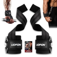Weight Lifting Straps with Rings, 2 in 1 Wrist Straps for Weightlifting and C...