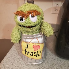 Sesame Street Oscar The Grouch Place 14 Inch Plush Free Ship U.s.