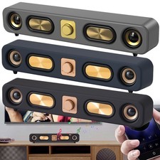Rechargeablle Wireless Bluetooth Speaker w/ 2 2in Powerful Woofers Desk Speaker