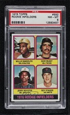 1976 Topps Rookie Infielders Willie Randolph Dave McKay Jerry Royster PSA 8 0q5