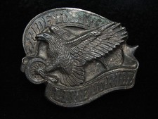 PE11126 VINTAGE 1983 RIDE TO LIVE LIVE TO RIDE MOTORCYCLE COMMEMORATIVE BUCKLE