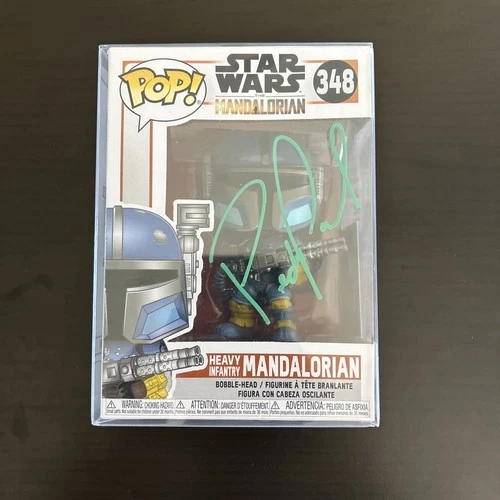 SIGNED PEDRO PASCAL Funko Pop! Vinyl: Star Wars - The Mandalorian #348