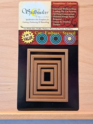 144 Spellbinders Nestabilities Rectangle Nesting Cutting Die Cut Emboss Stencil