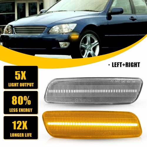 Feu de position latéral de pare choc avant LED ambre clair pour Lexus Toyota Scion LX2551103 - Photo 14 sur 15