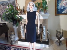 Dolce & Gabbana Black Sheath Dress w/Grosgrain Detail Size IT 42 US 6