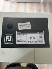 Footjoy Traditions Men s Golf Shoes White/Gray/Black Size 11.5 NEW IN BOX