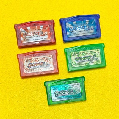 Lot 5 Pokemon Ruby Sapphire Fire Red Leaf Green Emerald - Gameboy Advance GBA JP
