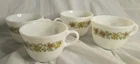 4 Vtg Pyrex Spice of Life Coffee Tea Cups Mugs Used Condition Vegetable Pattern