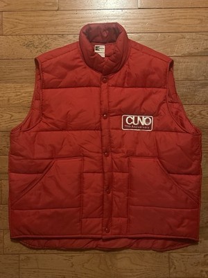 Vintage 80s K-Brand Red USA Made Puffer Vest XL CUNO 75th Anniversary