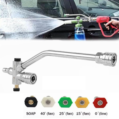 #ad Dual Connector Pressure Washer 1 4quot; Lance with 5 Spray Nozzles for Foam Cannon $19.98