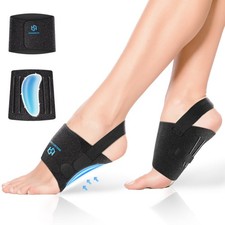 Arch Support Braces for Plantar Fasciitis Relief, Adjustable Compression Band...