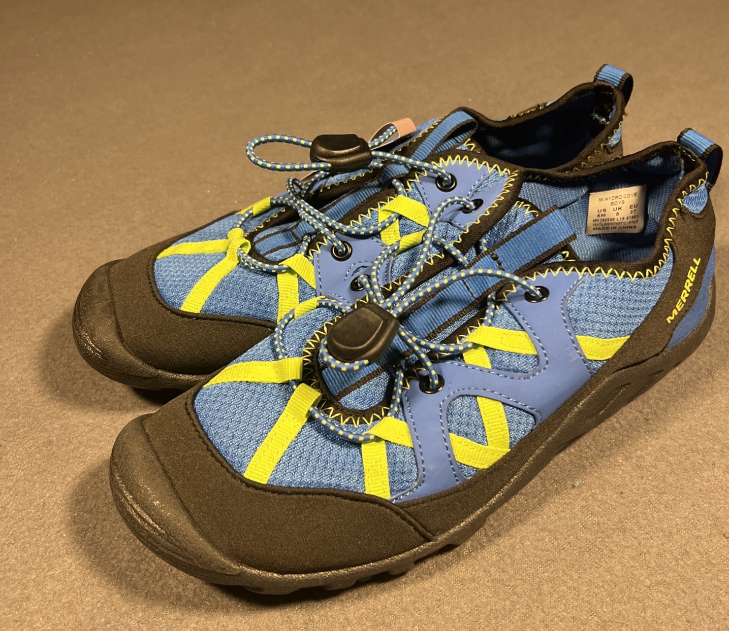 Merrell Hydro Cove Scarpe Acqua Ragazzo 6M Blu Neon Nero Spiaggia Fiume Lago Escursione