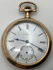 1922 Elgin Grade 303 12s Model 3 7J Gold Filled Pocket Watch RUNS