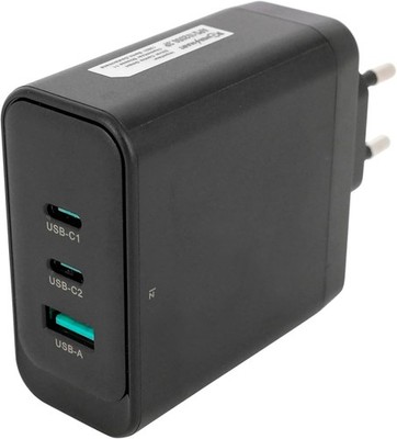100W USB C Ladegerät, 3-Port GaN USB C Netzteil PD 3.0 für Handy iPhone, Samsung