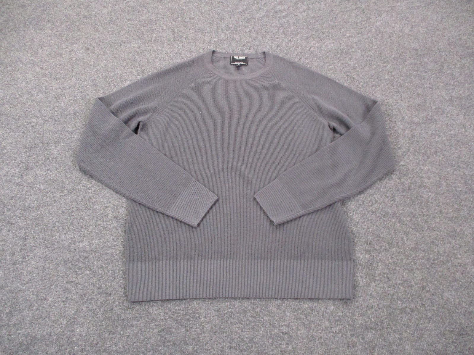 Todd Snyder Sweater Mens M Gray Merino Wool Pullover Tailored Quality Casual