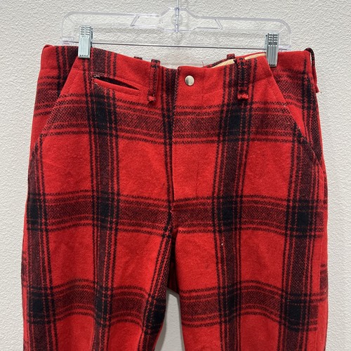 VINTAGE WESTERN FIELD MONTGOMERY WARD MENS THICK WOOL HUNTING PANTS WARM W34 - Picture 2 of 21