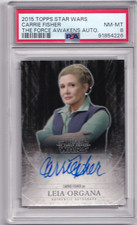 Topps Star Wars The Force Awakens Autograph Carrie Fisher Leia Organa PSA 8