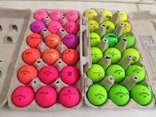 36 - 3 Dozen Colored Mixed Used Golf Balls Callaway Titleist Maxfli Volvik WOW